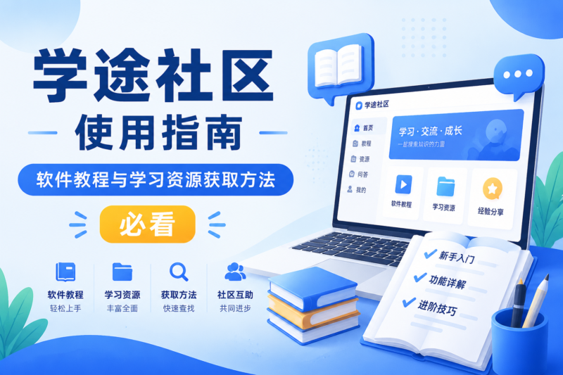 学途社区使用指南：软件教程与学习资源获取方法（必看）-学途社区